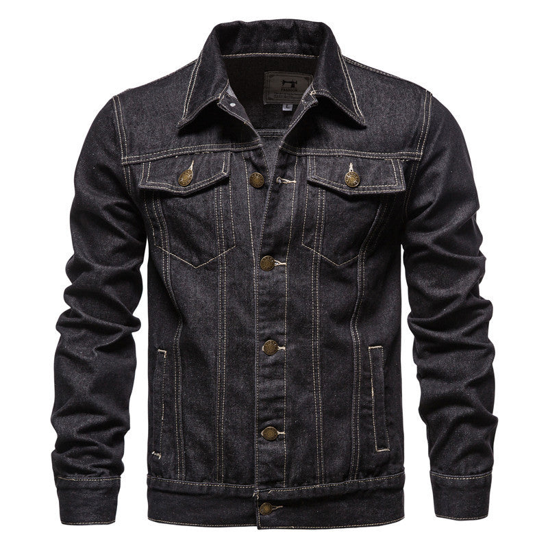 Drune | Klassische Denim Truckerjacke für Herren