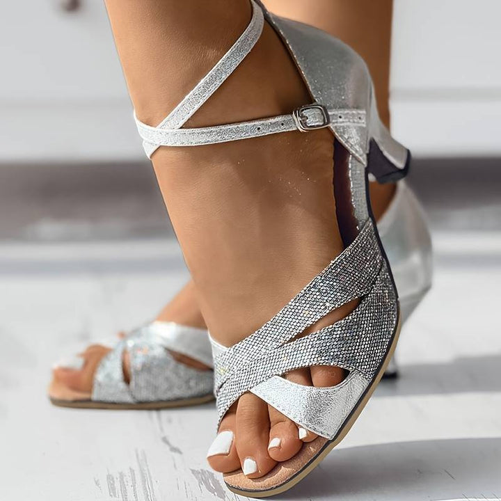 Drune | Elegante Pailletten-Sandalen