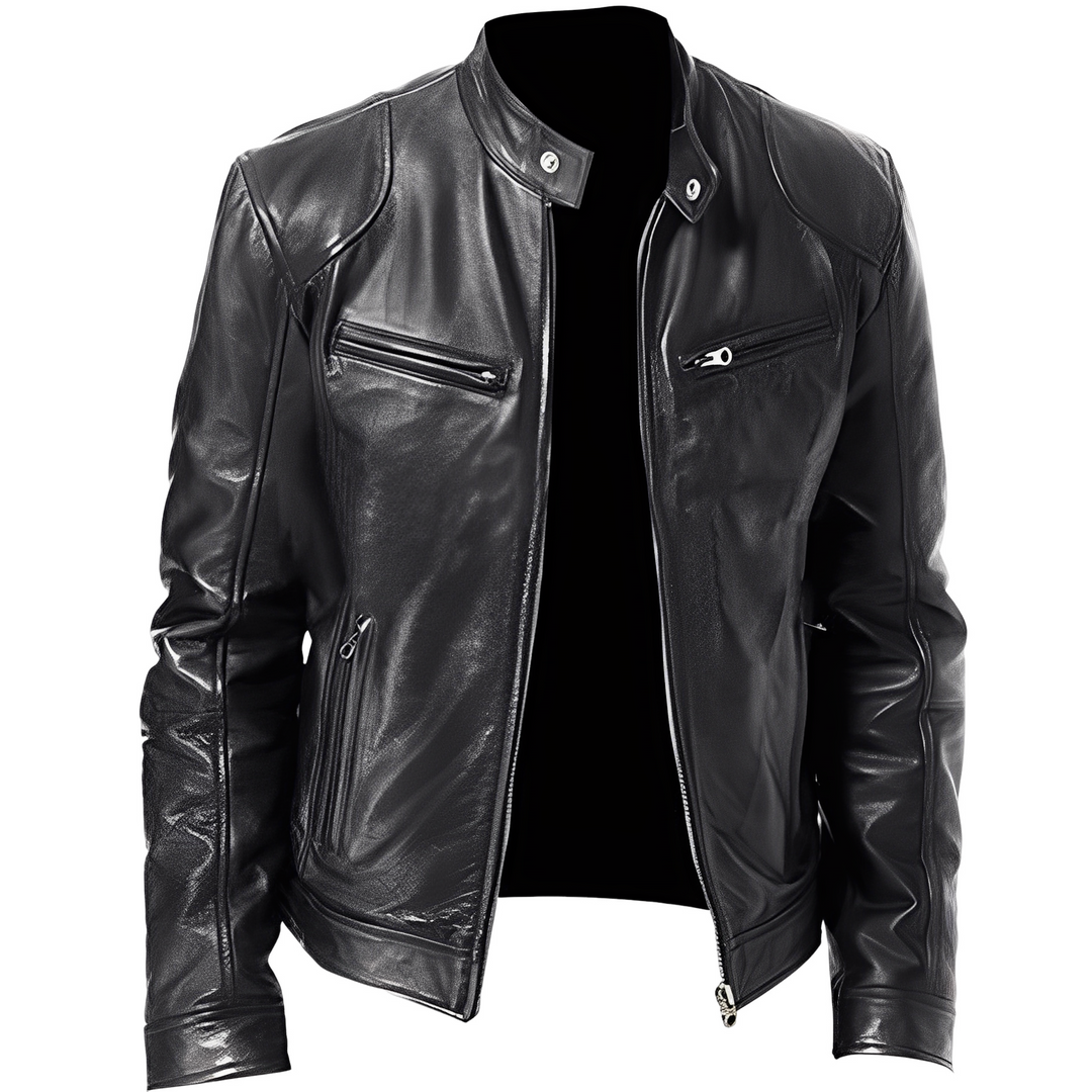 Drune | Lässige, figurbetonte Lederjacke für Männer