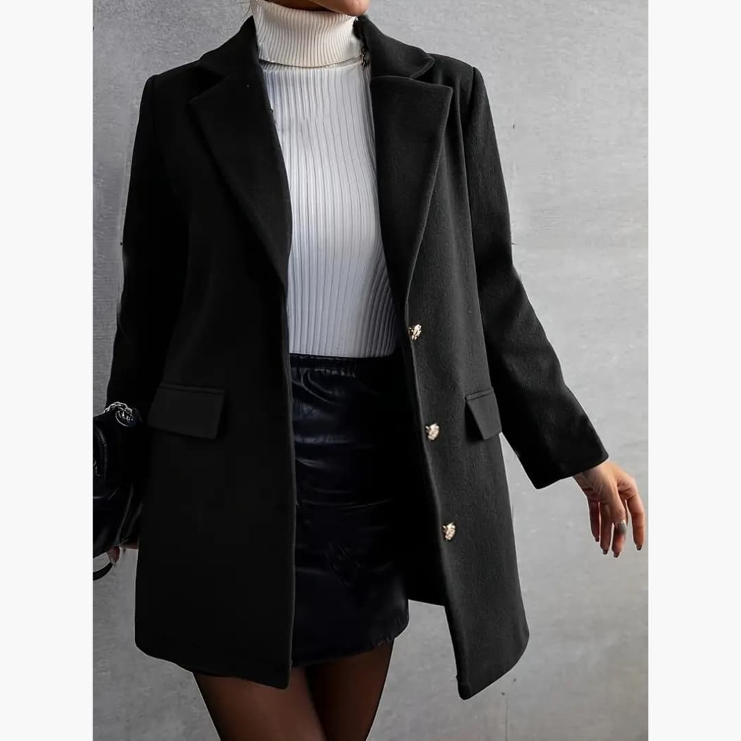 Drune | Stilvolle Mittel Lange Mantel Für Damen