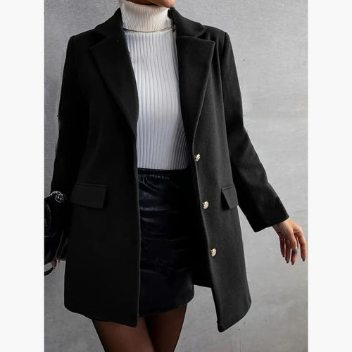 Drune | Stilvolle Mittel Lange Mantel Für Damen
