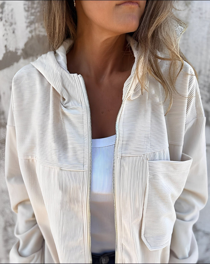 Drune | Bequeme Damen-Cordjacke mit Kapuze