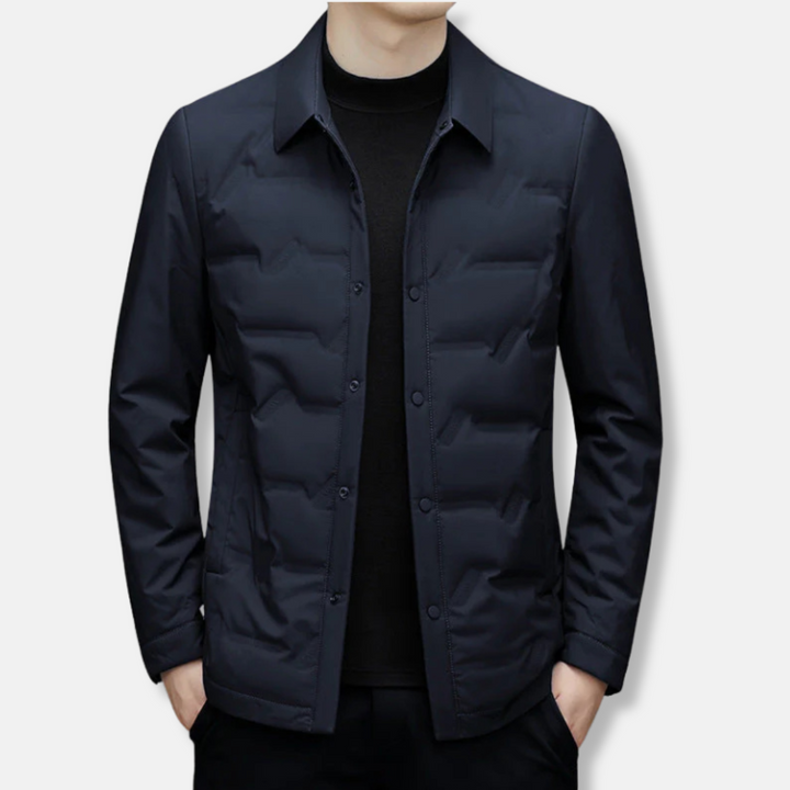 Drune | Daunenjacke - Slim Fit - Gefüttert - Knopfvorn - Wasserabweisend - Tailenlänge