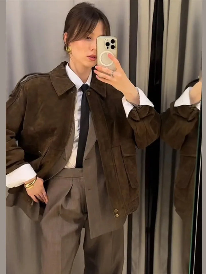 Drune | Jacke mit Reißverschluss und Reverskragen
