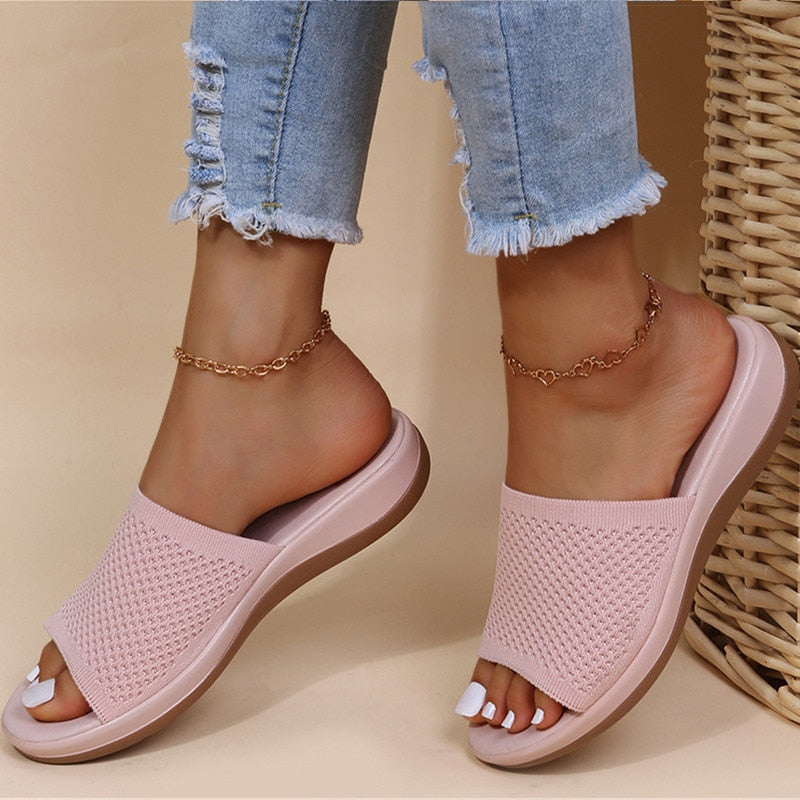 Drune | Damen Orthopädische Slipper Bequeme und Atmungsaktive Sommer Damen Slipper