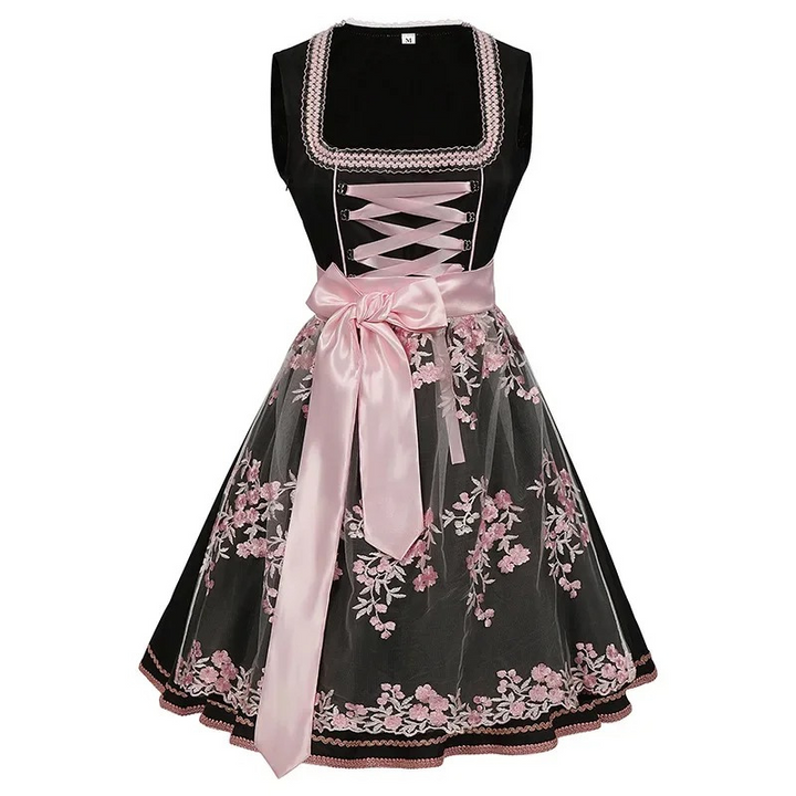 Drune | Damen Traditionelles Kleid mit Blumenstickerei