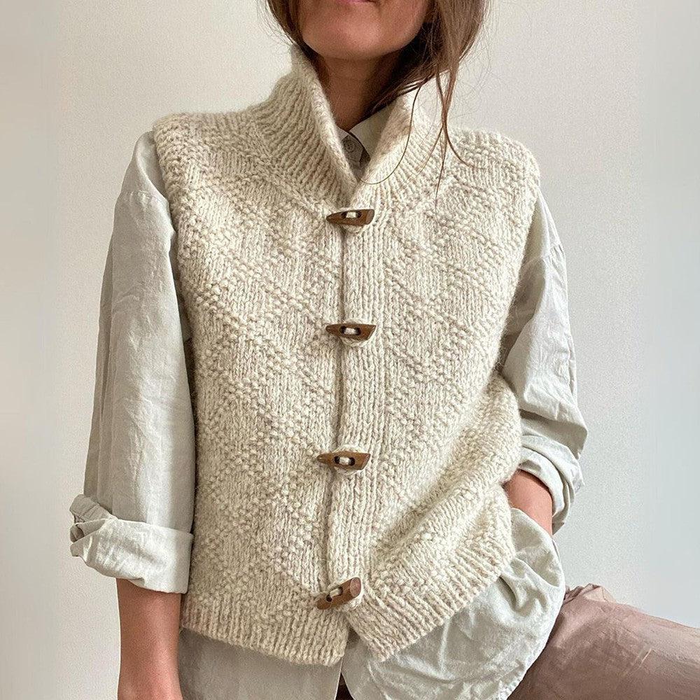Drune | Schlichte Ärmellose Basic Strickjacke