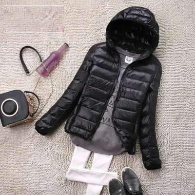 Drune | Damen Puffershirt mit Kapuze
