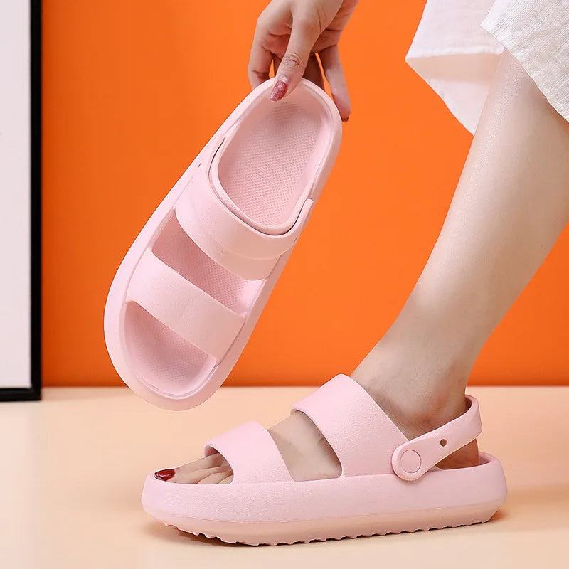 Drune | Orthopädische Sandalen Comfort Plus Pantoletten mit Doppelriemen Gepolsterte, Lässige Slip-On-Sandalen