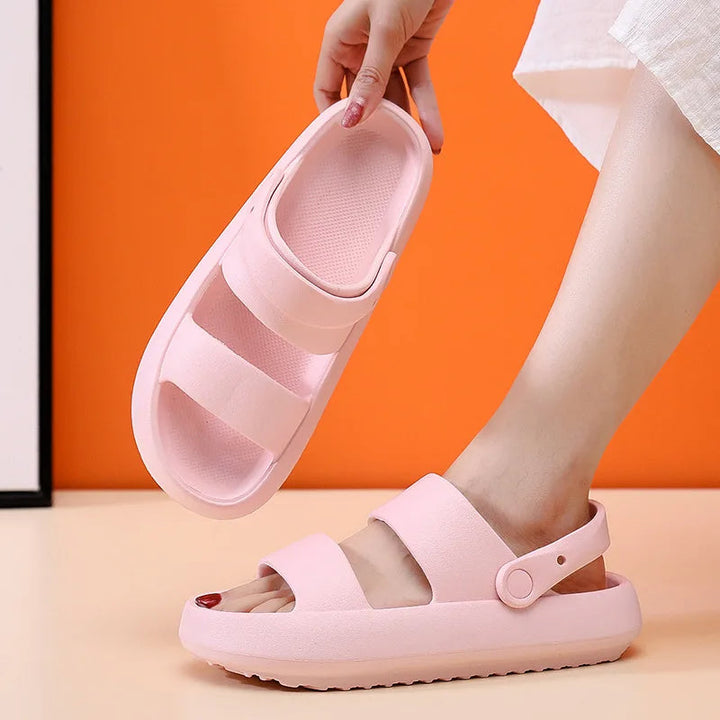 Drune | Orthopädische Sandalen Comfort Plus Pantoletten mit Doppelriemen Gepolsterte, Lässige Slip-On-Sandalen