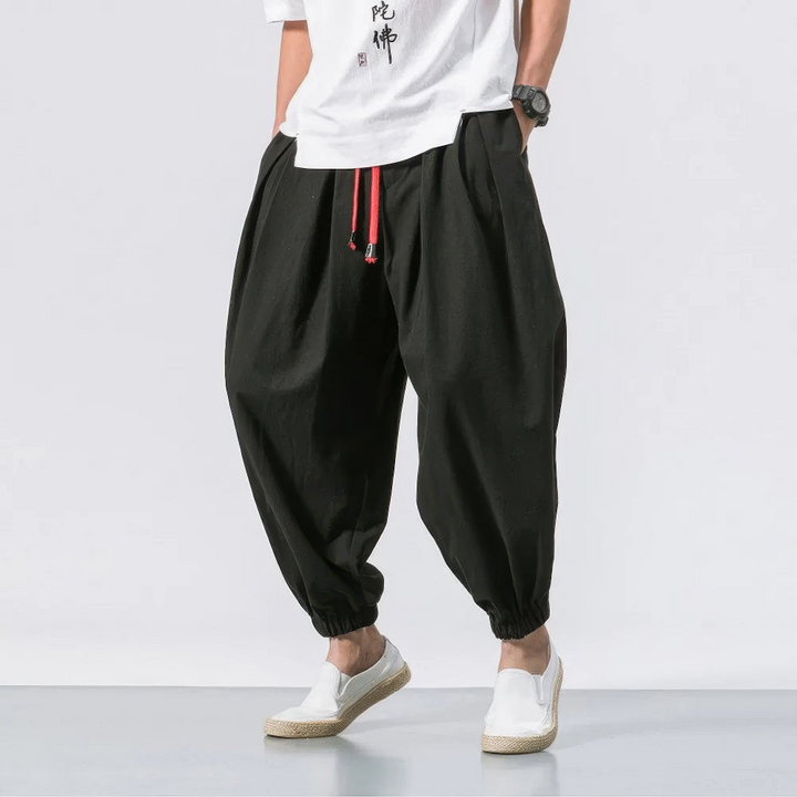 Drune | Herren Leinen Lockere Harembroek Bequeme Sommerhose Für Männer