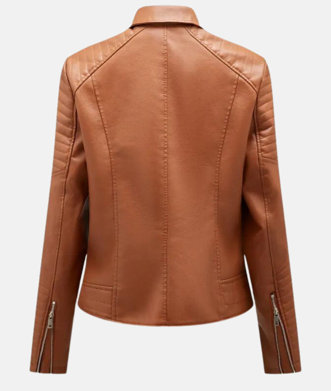 Drune | Damen Lederjacke ohne Kapuze - Stilvolle Bikerjacke