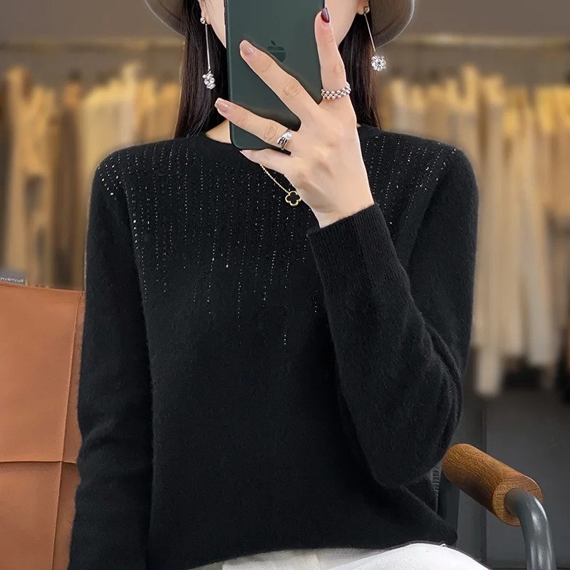 Drune | Sweatshirt - Weicher Strickpullover mit funkelnden Details