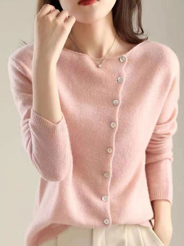 Drune | Weiche Strickjacke mit Knopfleiste und rundem Ausschnitt