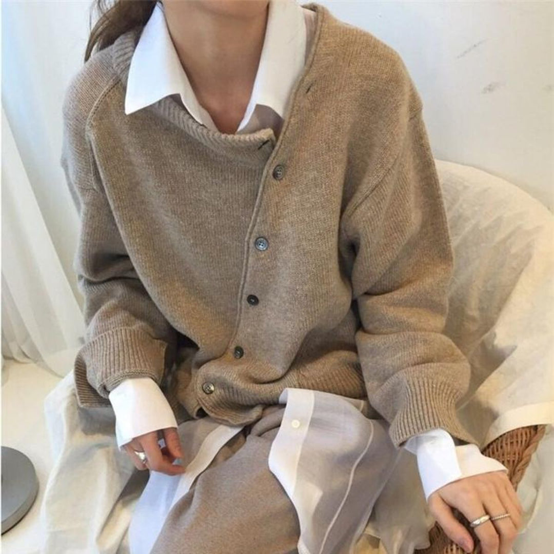 Drune | Asymmetrische Strickjacke für Stil und Komfort