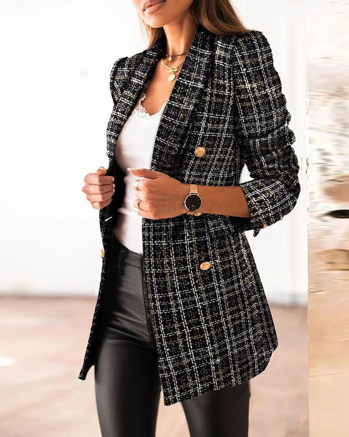 Drune | Blazer Kollektion Elegante Textur mit Details, Goldene Knöpfe Perfekt für Die Arbeit Oder Festliche Anlässe