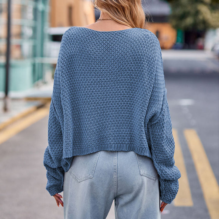 Drune | Kabelstrickpullover mit Lochmuster Acryl