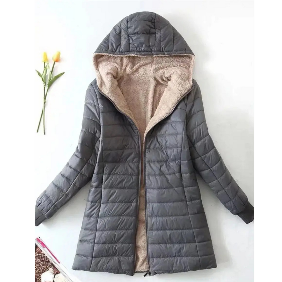 Drune | Luxuriöse Fleecegefütterte gepolsterte Jacke mit Kapuze für zusätzlichen Komfort Ideal für Herbst/Winter