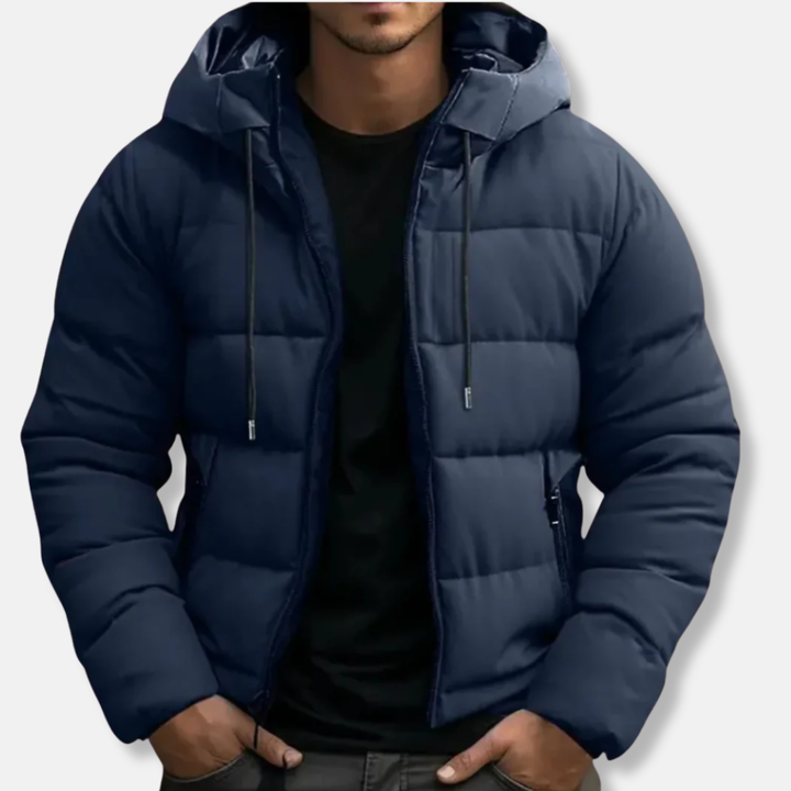 Drune | Gequiltete Kapuzen-Pufferjacke - Mit Kordelzug Kapuze Reißverschluss Pufferjacke