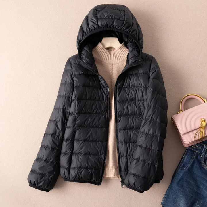 Drune | Steppjacke Leicht mit Kapuze Warm Gefüttert Lässige Passform