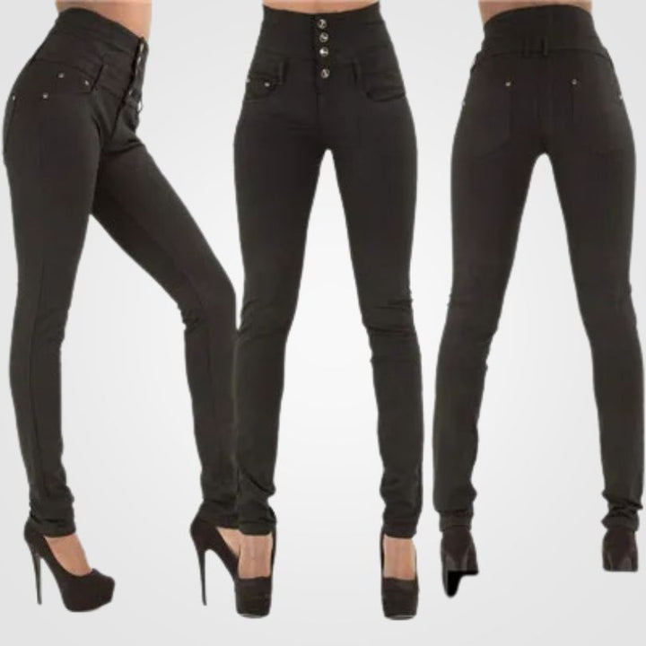 Bequeme Jeans mit hoher Taille
