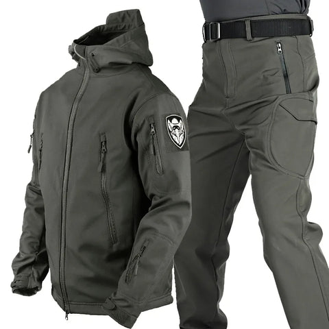 Herren multifunktionale Jacke mit Fleece-Innenfutter und Reißverschluss – Drune