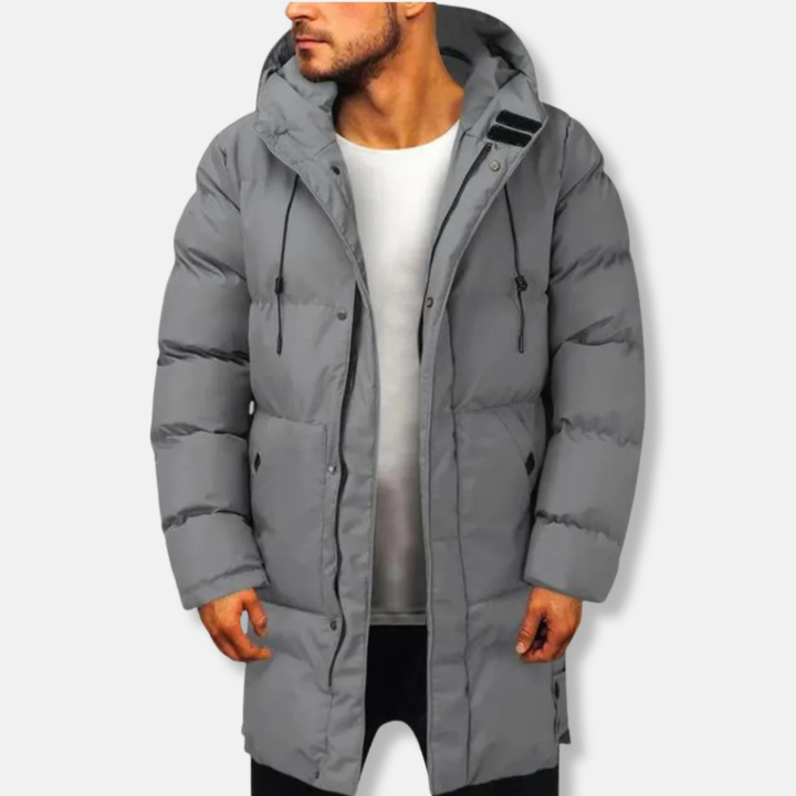 Drune | Pufferjacke - isoliertes Material - normale Passform - mittlere Oberschenkellänge - mit Kapuze