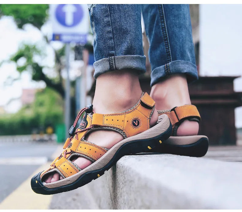 Drune | Ergonomische Camping/Outdoor Sandalen für Herren