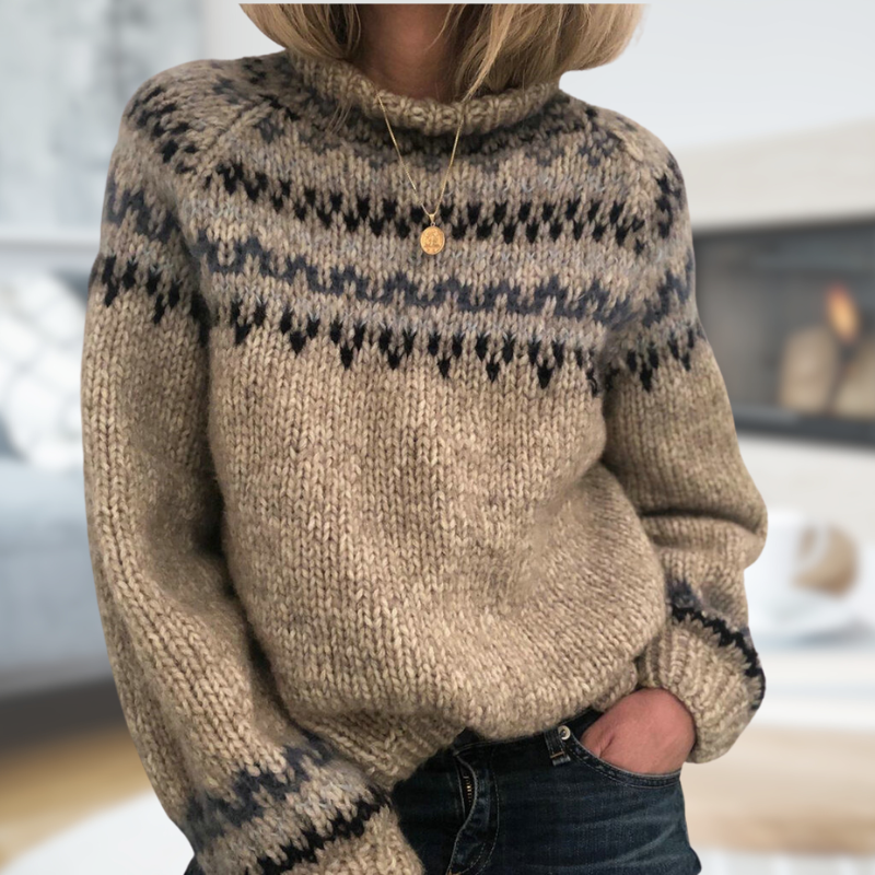 Drune | Klassisch Gemusterter Pullover für Zeitlose Eleganz