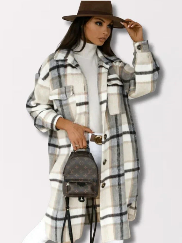 Drune | langes kariertes Jacket