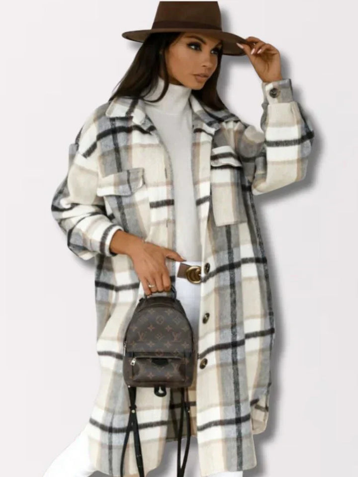 Drune | langes kariertes Jacket