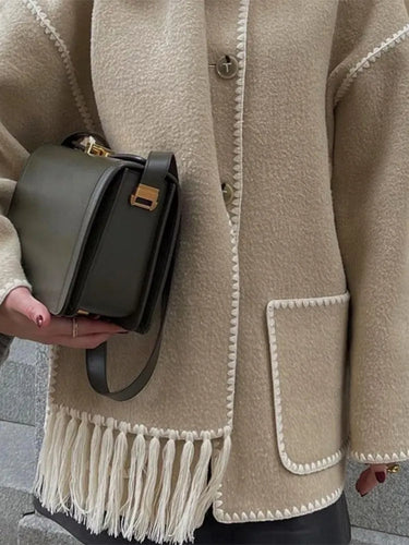 Drune | Damen langer Wollmantel für den Herbst