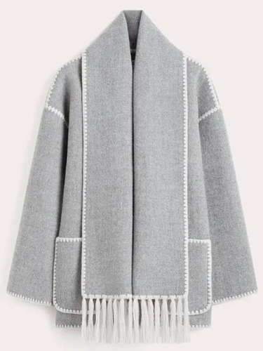 Drune | Lena Luxuriöse Herbstjacke Mit Schal