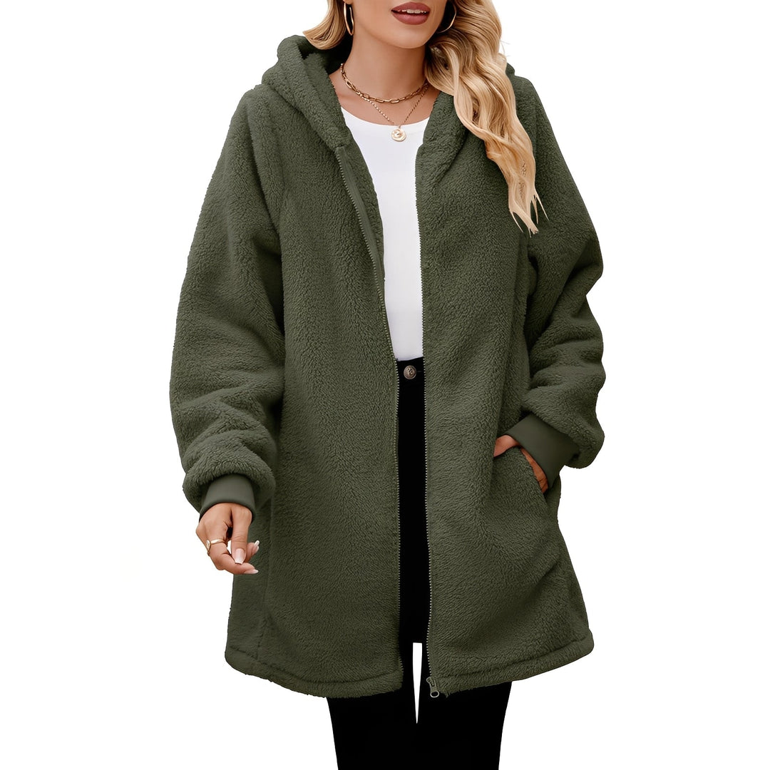 Drune | Bequeme Damen-Fleecejacke mit Kapuze