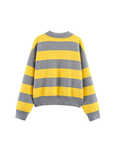 Drune | Gestreiftes Strick-Polo