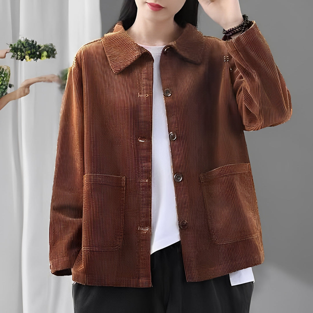 Drune | Bequeme Cordjacke mit Taschen für Damen