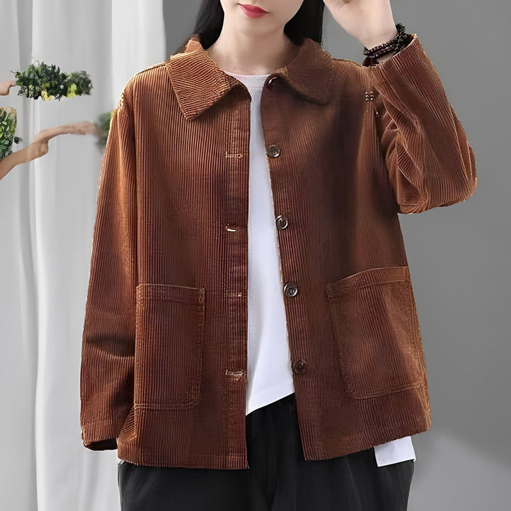 Drune | Bequeme Cordjacke mit Taschen für Damen