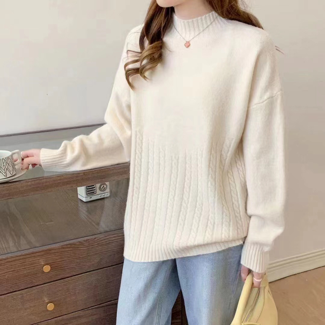 Drune | Moderner Glatter Langarmpullover