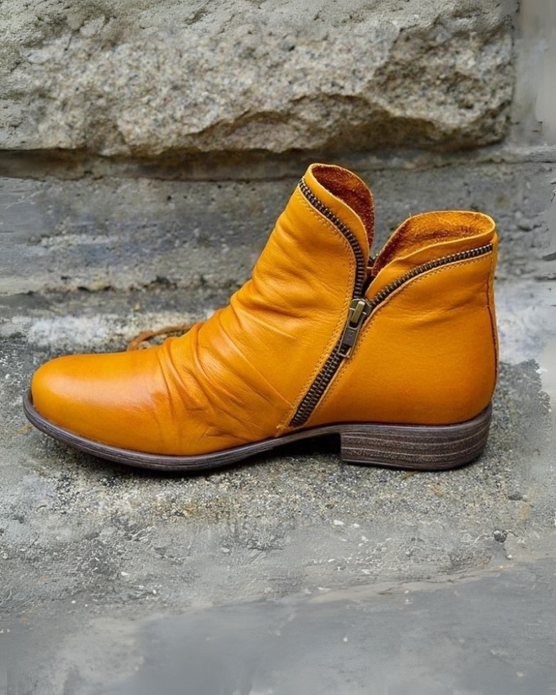 Drune | Lederstiefel mit Reißverschluss