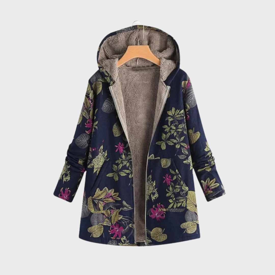 Drune | Stylische Blumen Fleecejacke