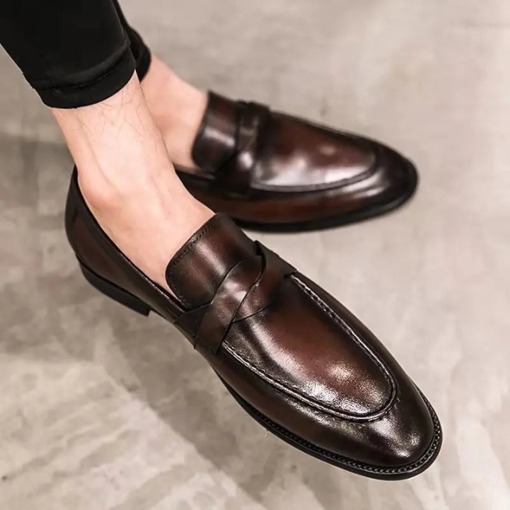 Drune | Herren Lässig Leder Slipper Leder Slipper Für Männer