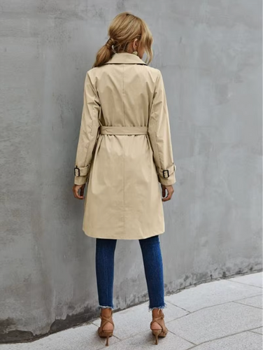 Drune | Klassischer Trenchcoat mit Doppelte Knopfreihe Front