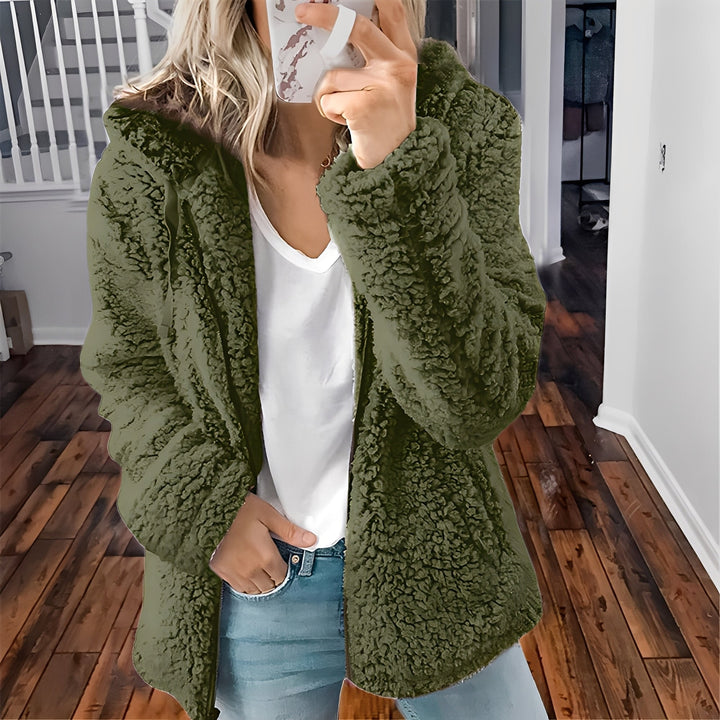 Drune | Damen-Kapuzenwolljacke für Wärme
