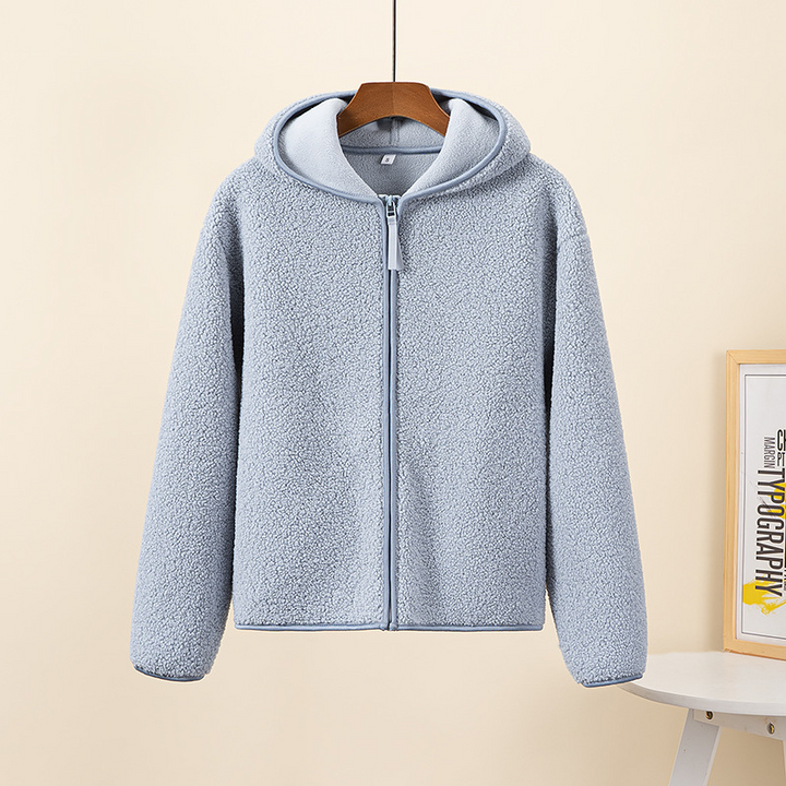Drune | Kapuzenjacke mit Reißverschluss und Weichem Sherpa Stoff, Fleece Weste