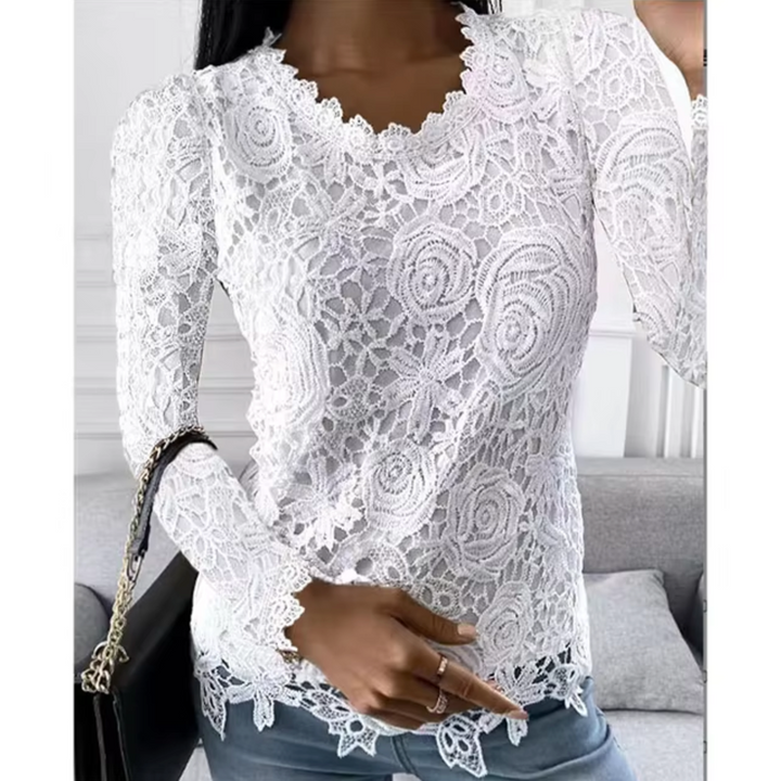 Drune | Elegantes Spitzenoberteil mit floralem Muster