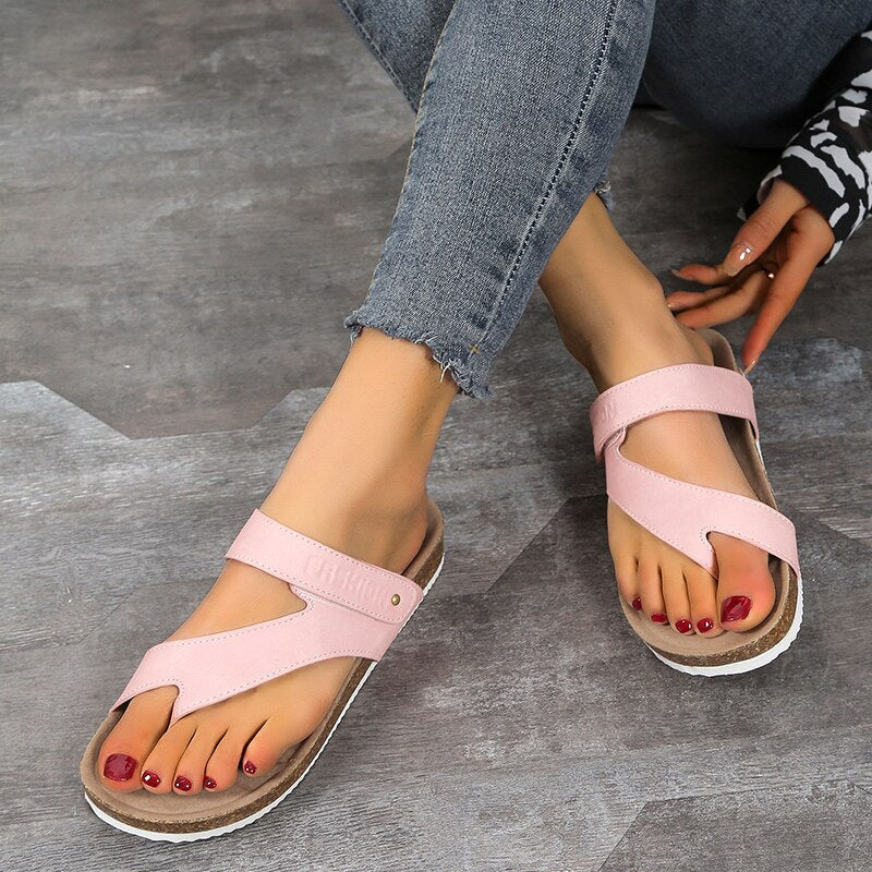 Drune | Orthopädische Sandalen mit Offener Zehenpartie und Korksohle