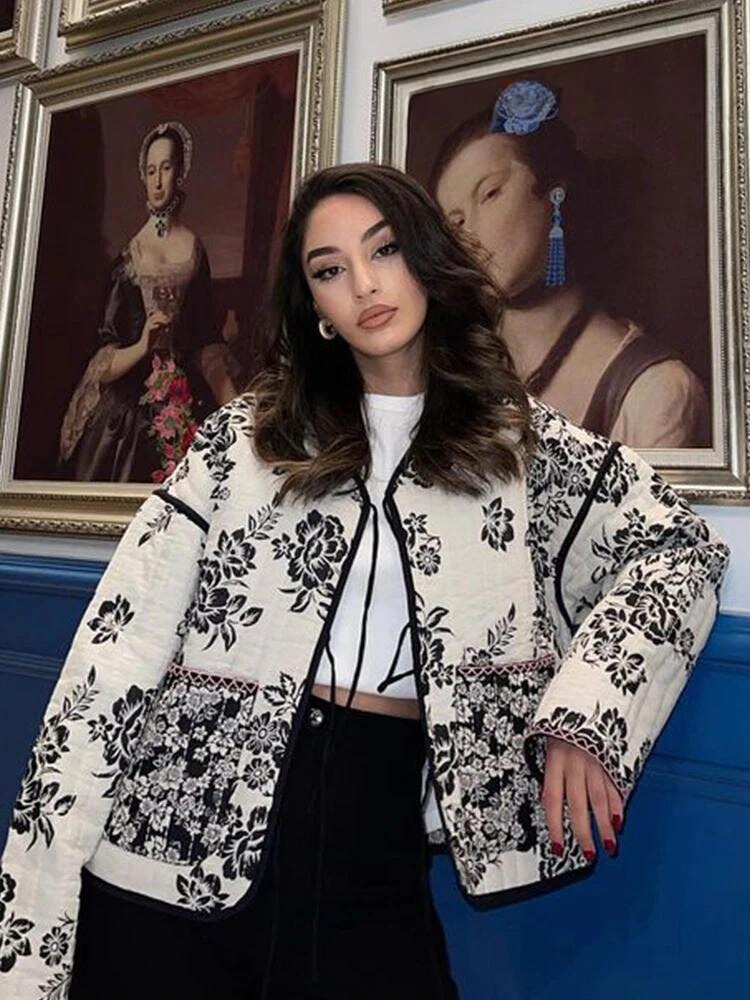 Drune | Vintage-Patchwork-Blumenjacke für Frauen