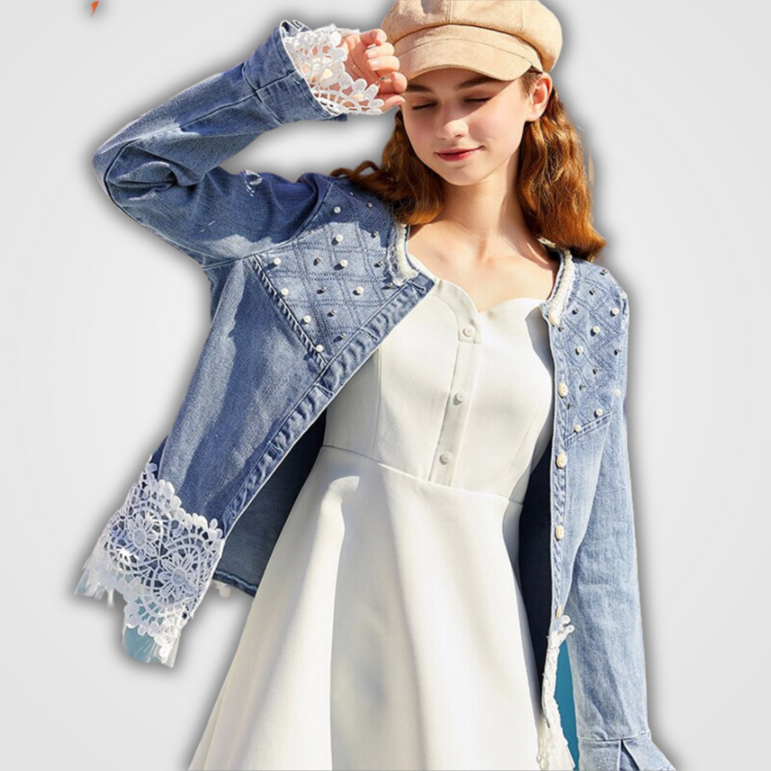 Drune | Kanten Jeansjacke