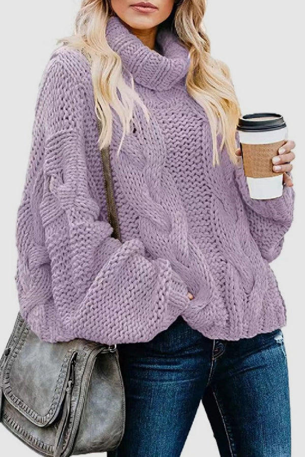 Drune | Eleganter Strick-Cashmere-Pullover mit Rollkragen in einfarbig Ideal für den Winter