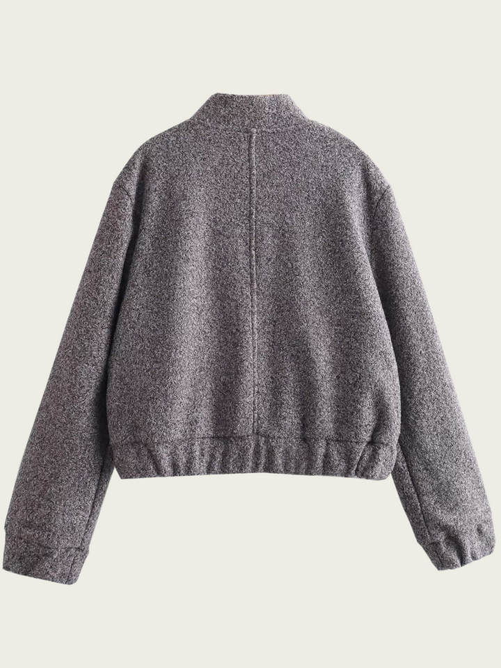 Drune | Kurze graue Wolljacke für Frauen Mauwi